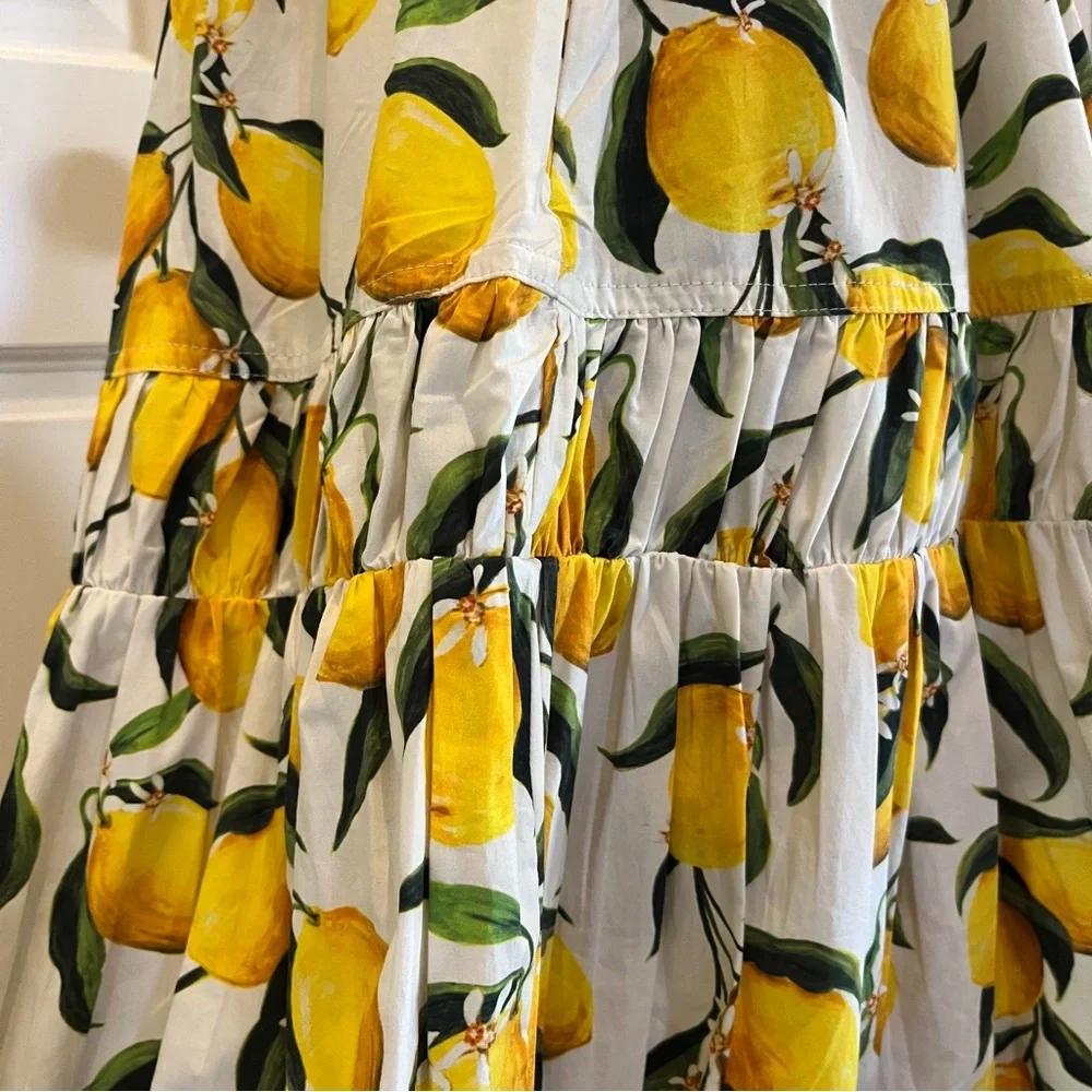 J. Crew Lemon Pattern Midi Dress - Picture 12 of 16